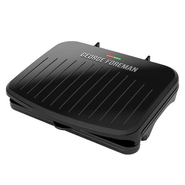Black & Decker Black+Decker Black Aluminum Nonstick Surface Grill and Panini Press 75 sq in GRS075B - main